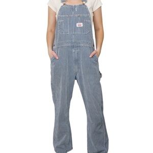 Vintage Round House unisex Striped Denim Overalls original $400